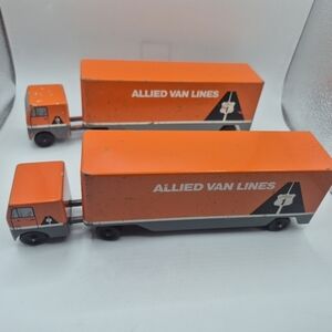 Allied Van Lines Truck World's #1 Movers Grey/Orange Ralstoy - Two Trucks